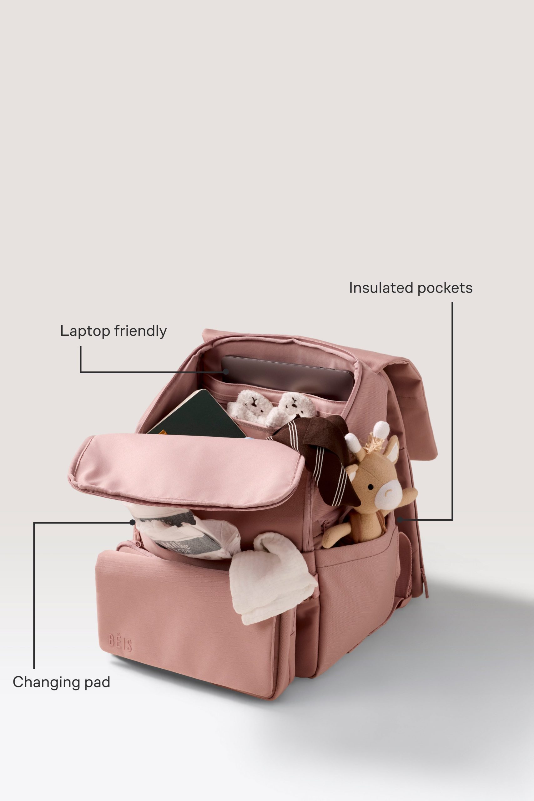 The Ultimate Diaper Backpack in Atlas Pink - Image 2